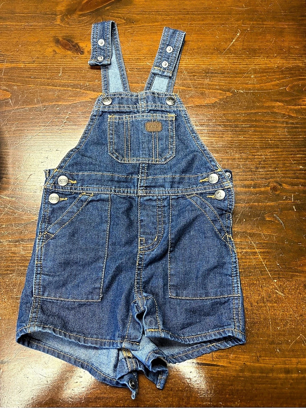 Lee Baby Denim Overalls Shorts Baby 18M Blue
